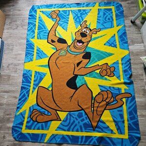 Scooby-Doo Fleece Throw Blanket Cartoon Network 45 x 61 Multicolor Vintage Y2K
